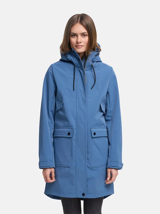 Chaqueta softshell de entretiempo para mujer Navahoo Morgennebel con capucha - Image 5