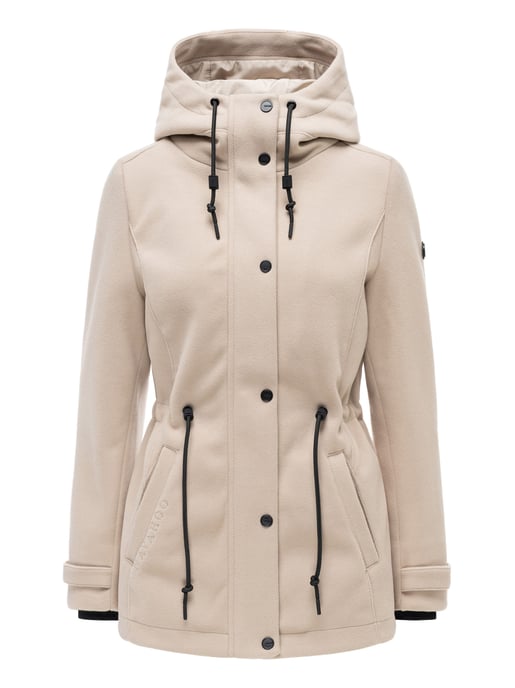 Chaqueta de entretiempo para mujer Navahoo Lächelstern con capucha efecto lana - Image 1