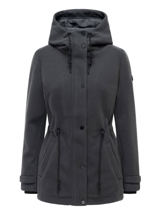 Chaqueta de entretiempo para mujer Navahoo Lächelstern con capucha efecto lana - Image 1