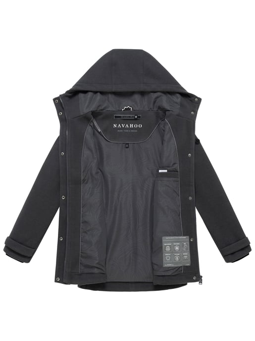 Chaqueta de entretiempo para mujer Navahoo Lächelstern con capucha efecto lana - Image 4