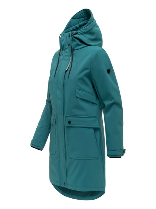 Chaqueta softshell de entretiempo para mujer Navahoo Morgennebel con capucha - Image 2