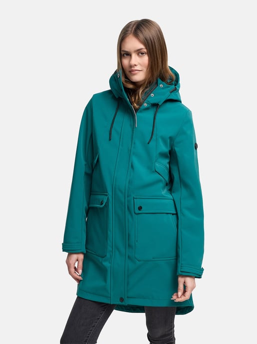 Chaqueta softshell de entretiempo para mujer Navahoo Morgennebel con capucha - Image 5