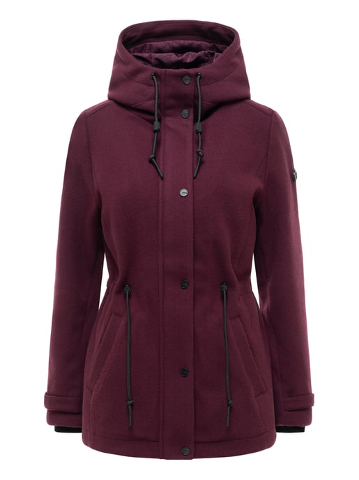 Chaqueta de entretiempo para mujer Navahoo Lächelstern con capucha efecto lana - Image 1