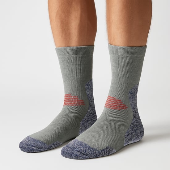 Calcetines de senderismo para hombre antiampollas de lana de doble capa con suela acolchada - Image 3