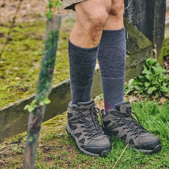 Calcetines Largos de Montaña para Hombre Comfort Top | Calcetines de Lana Totalmente Acolchados para Caminar - Image 4