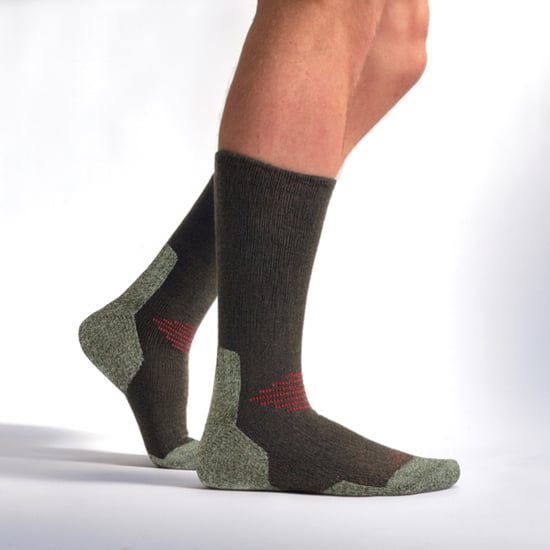 Calcetines de senderismo para hombre de lana, completamente acolchados, de peso pesado con soporte para el arco. - Image 3