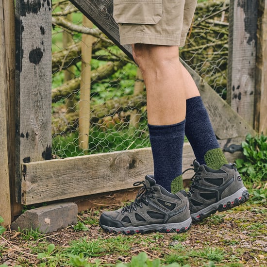 Calcetines de senderismo para hombre de lana, completamente acolchados, de peso pesado con soporte para el arco. - Image 5