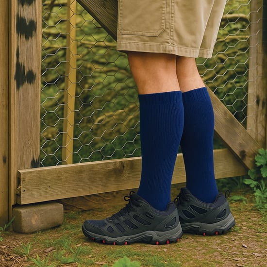 Calcetines de lana para hombres para caminatas largos, completamente acolchados, cálidos para caminar y hacer trekking - Image 5