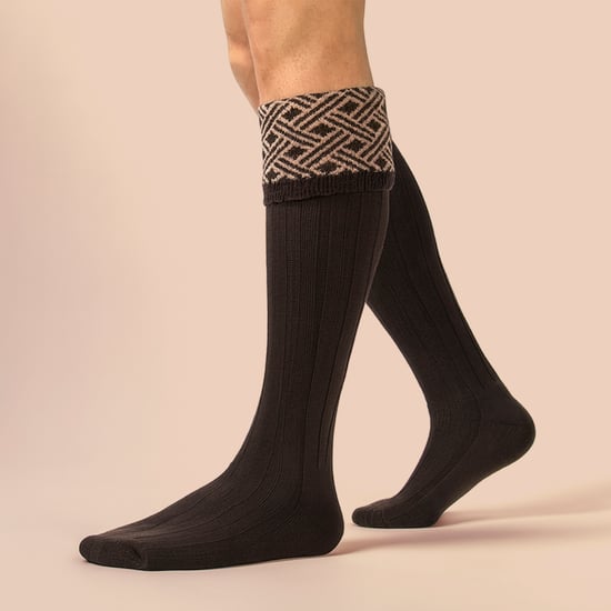 Calcetines de Merino para Hombre con Patrón Jacquard Cálido de Campo - Image 3
