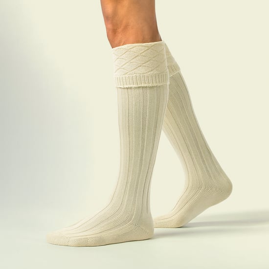 Calcetines de Kilt de Lana Premium para Hombre, Altos hasta la Rodilla, con Diseño de Diamante y Puño Doblado - Image 3