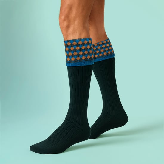 Calcetines de Merino para Hombre con Patrón de Diamante Country Cálidos - Image 3