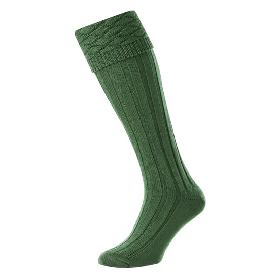 Calcetines de Lana Premium para Hombre hasta la Rodilla con Patrón de Diamantes y Puño Doblado - Image 2