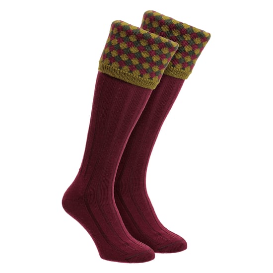 Calcetines de Merino para Hombre con Patrón de Diamantes Cálidos - Image 1