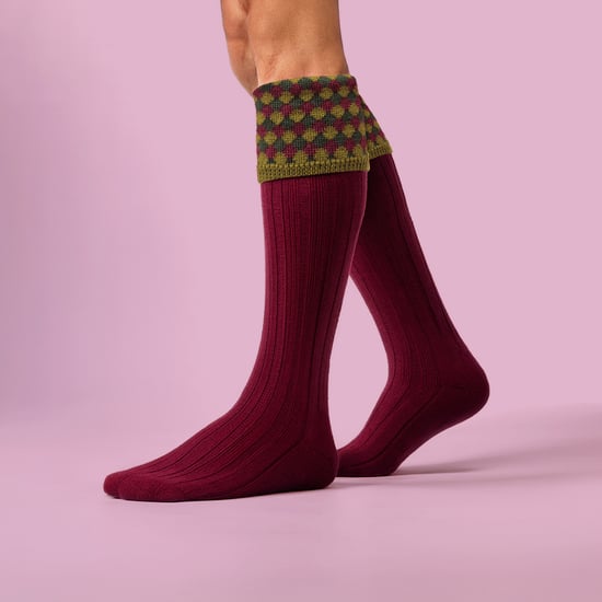 Calcetines de Merino para Hombre con Patrón de Diamantes Cálidos - Image 3