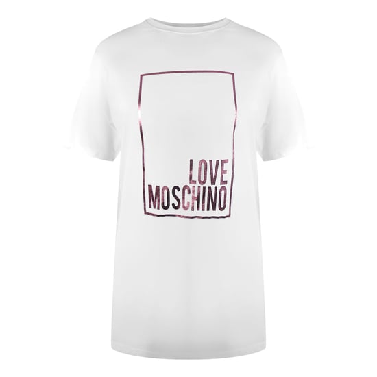 Camiseta Blanca Con Logo De Caja Brillante De Love Moschino - Image 1