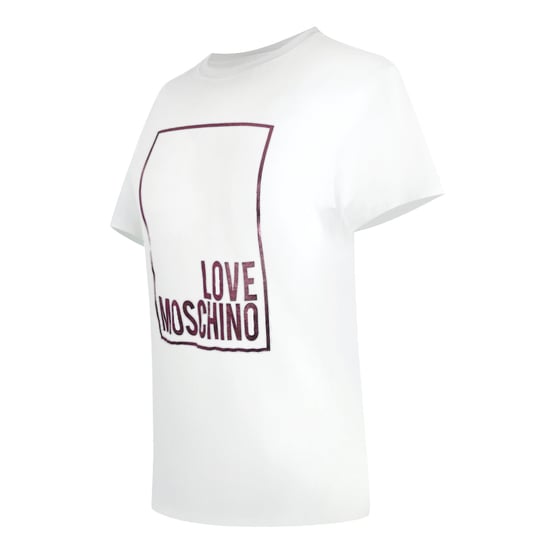 Camiseta Blanca Con Logo De Caja Brillante De Love Moschino - Image 3