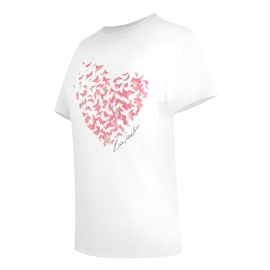 Camiseta Blanca Con Diseño De Corazón Flutter De Love Moschino - Image 3