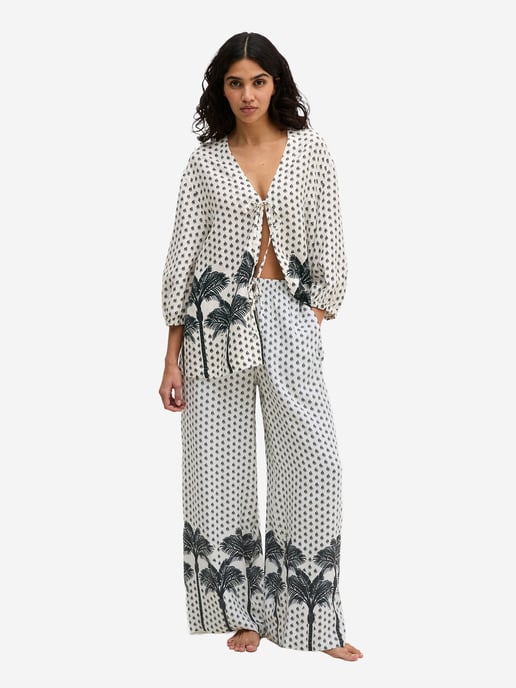 Marc O'Polo Mujeres Camisa de playa Palm Border Geo - Image 2
