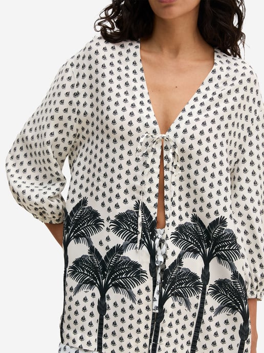 Marc O'Polo Mujeres Camisa de playa Palm Border Geo - Image 4