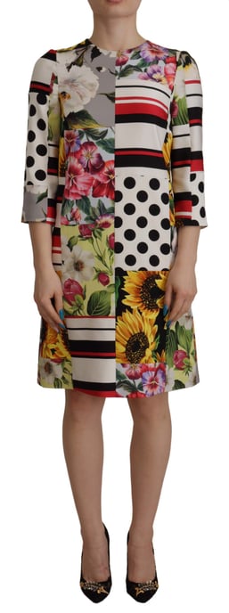 Vestido Mini Multicolor Patchwork Floral - Image 1