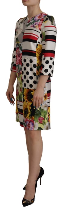 Vestido Mini Multicolor Patchwork Floral - Image 3