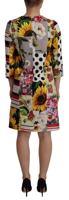 Vestido Mini Multicolor Patchwork Floral - Image 4