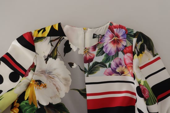 Vestido Mini Multicolor Patchwork Floral - Image 5
