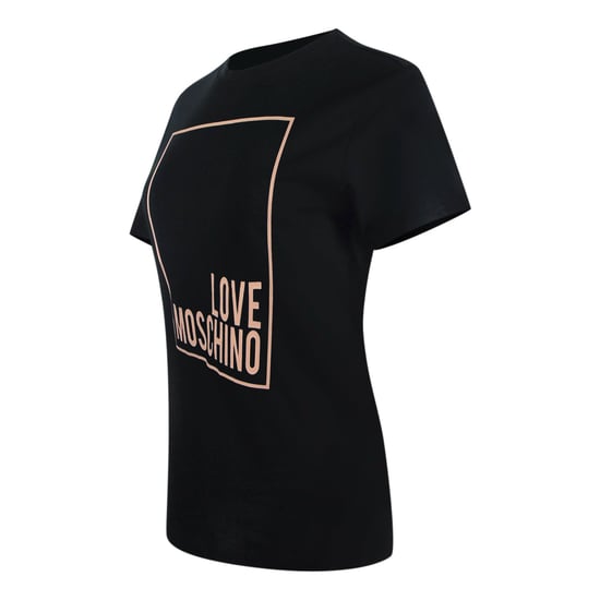 Camiseta Negra Con Logo De Caja Rosa De Love Moschino - Image 3