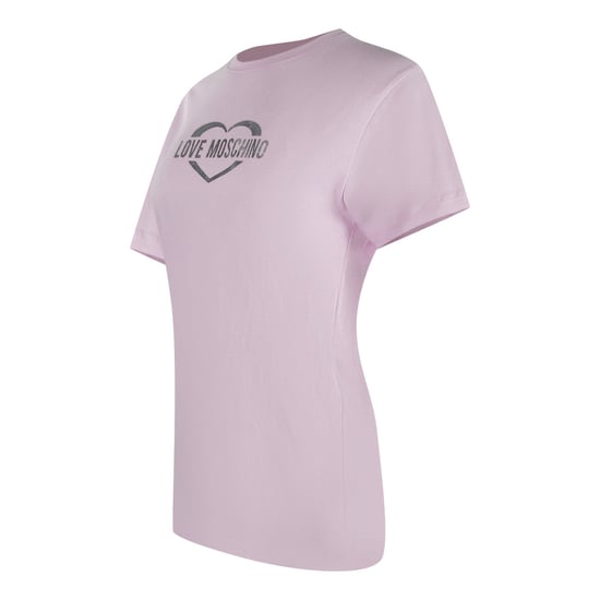 Camiseta Rosa Con Logo De Corazón Brillante De Love Moschino - Image 2