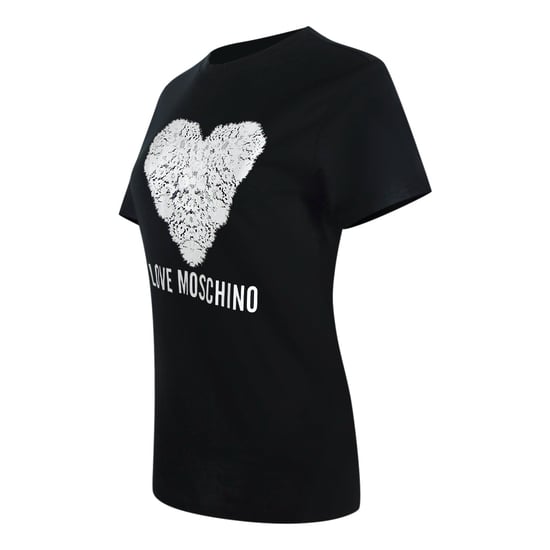 Camiseta Negra Con Estampado De Corazones De Love Moschino - Image 3