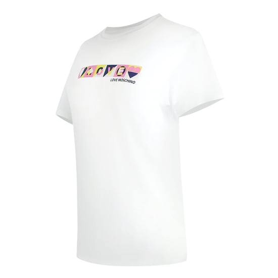 Camiseta Blanca Con Logo En Bloques De Color De Love Moschino - Image 3