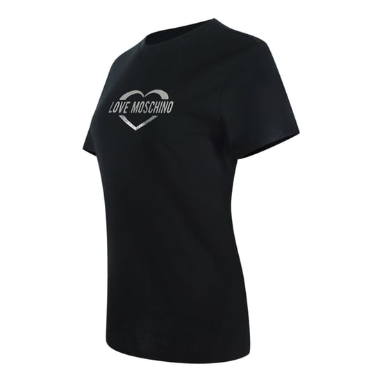 Camiseta Negra Con Logo De Corazón Brillante De Love Moschino - Image 3