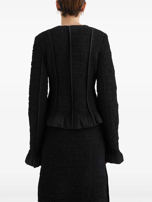 Chaqueta con puños y dobladillo Drap Negro - Image 4