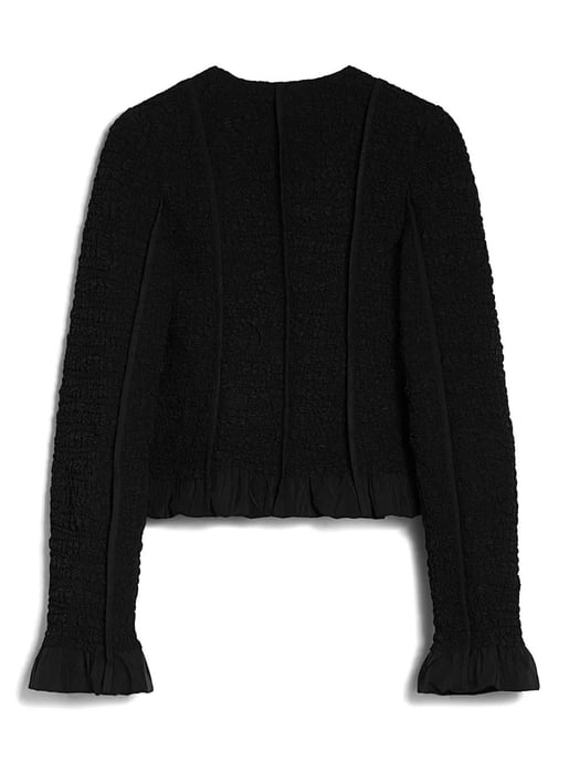 Chaqueta con puños y dobladillo Drap Negro - Image 5