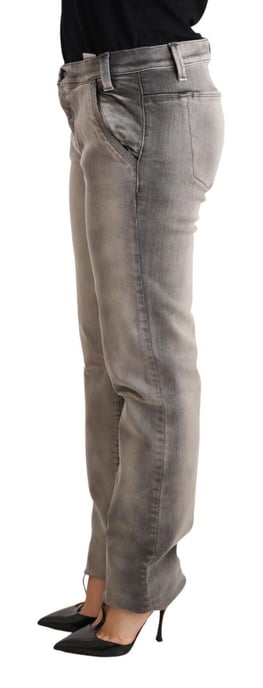 Pantalones Rectos de Mezclilla Gris - Image 2