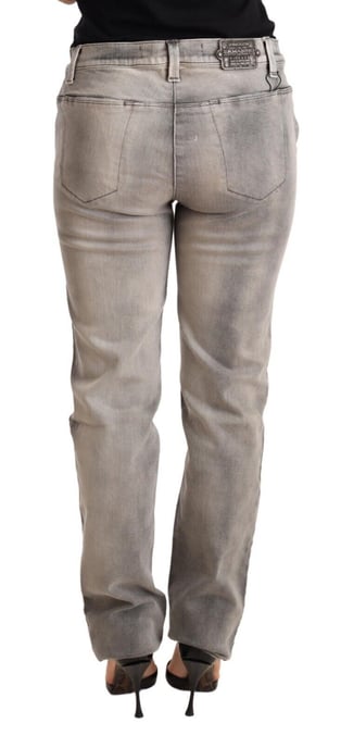 Pantalones Rectos de Mezclilla Gris - Image 3