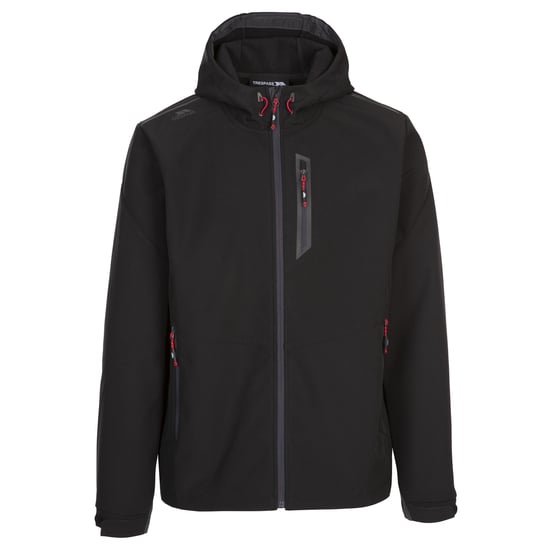 Trespass Mens Marlon Soft Shell Jacket (Black) - Image 1