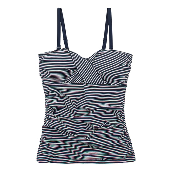 Regatta Womens/Ladies Aceana III Seeksucker Tankini Top (Navy/White) - Image 1