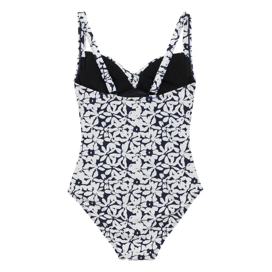 Regatta Womens/Ladies Sakari Seeksucker Tummy Control One Piece Swimsuit (Navy/White) - Image 2