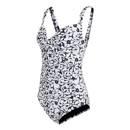 Regatta Womens/Ladies Sakari Seeksucker Tummy Control One Piece Swimsuit (Navy/White) - Image 3