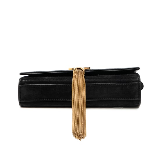 Bolso cruzado de ante pequeño de segunda mano con monograma Kate y borlas - Image 3