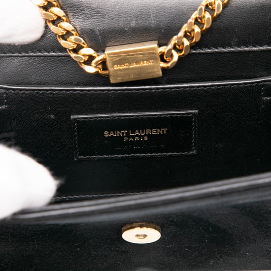 Bolso cruzado de ante pequeño de segunda mano con monograma Kate y borlas - Image 5