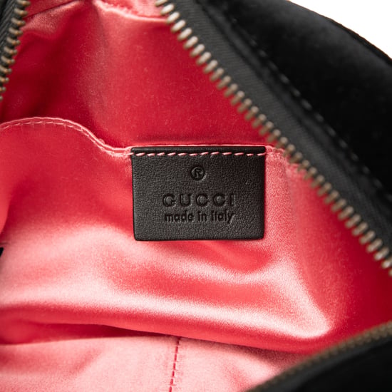 Bolso cruzado de terciopelo matelassé con cristales Mini Gg Marmont de segunda mano - Image 5