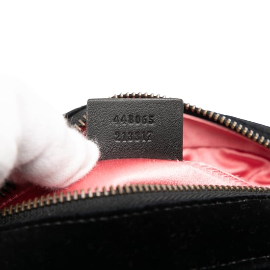 Bolso cruzado de terciopelo matelassé con cristales Mini Gg Marmont de segunda mano - Image 6