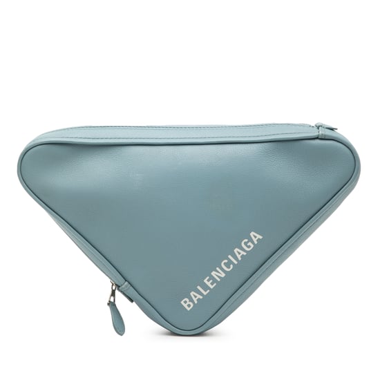 Clutch Triangular de Cuero Mediano de Segunda Mano - Image 1