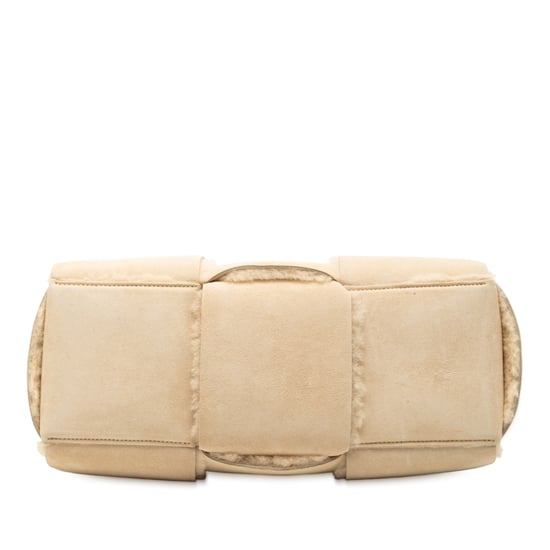 Bolso Tote Arco Maxi Intrecciato de Ante y Shearling Pequeño de Segunda Mano - Image 3