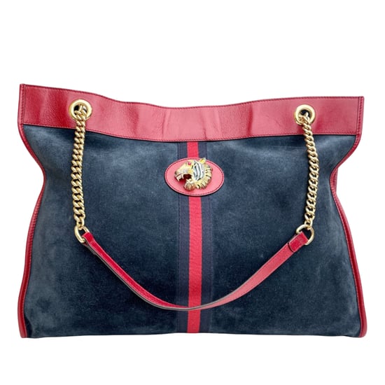Tote Rajah de Suede Web Grande de Segunda Mano - Image 1