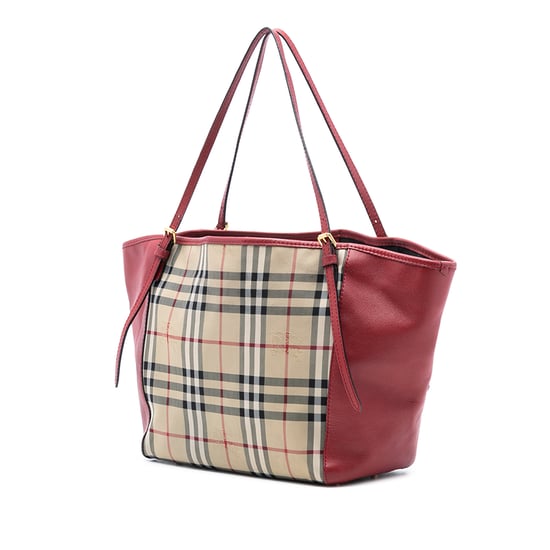 Tote Canterbury de Lona y Cuero con Estampado Haymarket Pequeño de Segunda Mano - Image 2