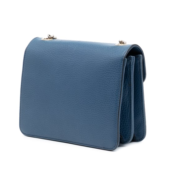 Cartera cruzada de piel de ternera de pequeño dólar de segunda mano con logo intrecciato G - Image 2