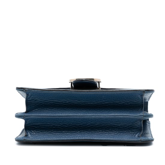 Cartera cruzada de piel de ternera de pequeño dólar de segunda mano con logo intrecciato G - Image 3